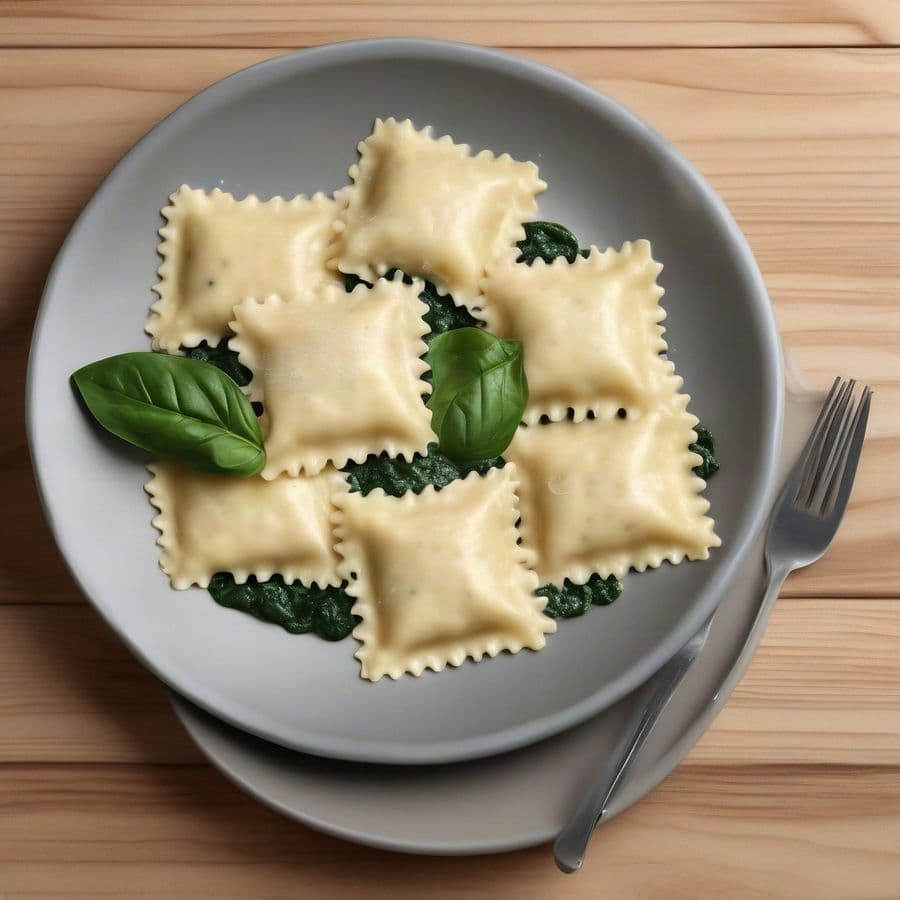 Cheese and Spinach Ravioli